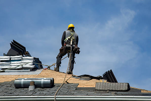 Professional Gutter Installation technician working in Bolivia, NC